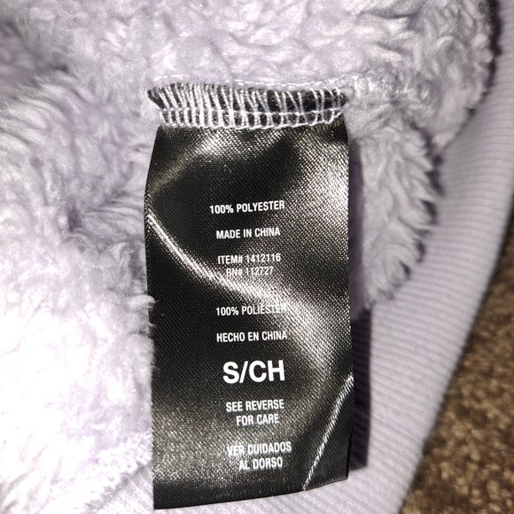 LUKKA LUX Women's Purple Fleece Cozy Sherpa Hoodie 1/4 Button Size Small - Picture 5 of 9